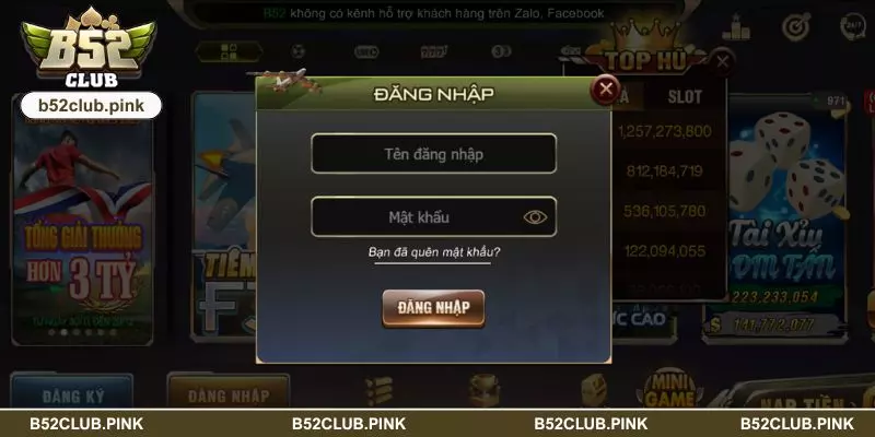 Chi tiết đăng nhập B52 chuẩn nhất cho tân thủ